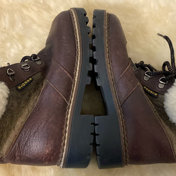 Vintage Blondo Waterproof Leather Sheep Fur Lined Hiking Moto Boots size 6 - Picture 6 of 12